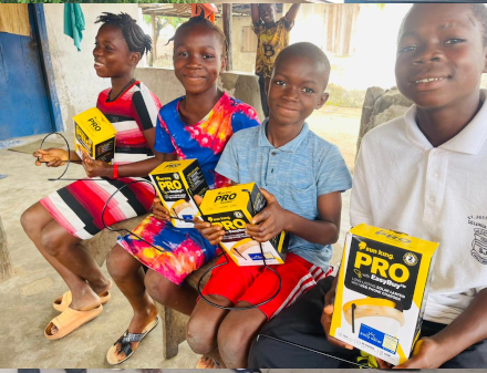 Sierra Leone solar lights Mania primary school September 2024