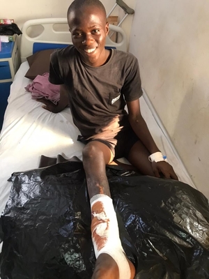 sulaiman sesay after his operation